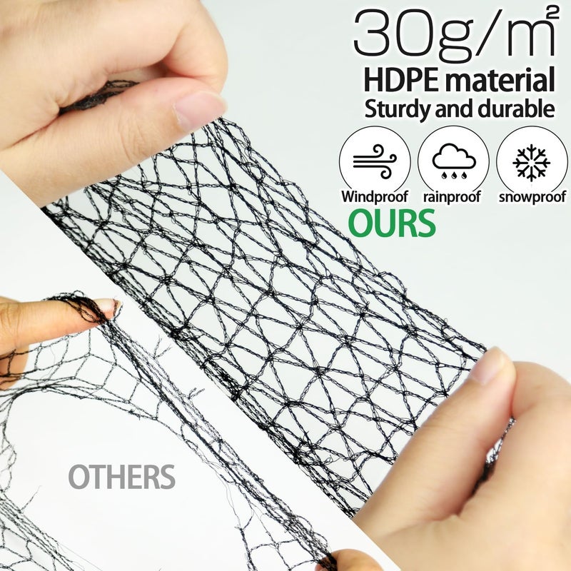 STSTECH Pond Netting Shield for Leaves,Protects Koi Fish from Birds Cats Predators,Durable Mesh Protective Cover for Pool Farm Orchard Veggie Garden (10.1x7ft) - Image 5